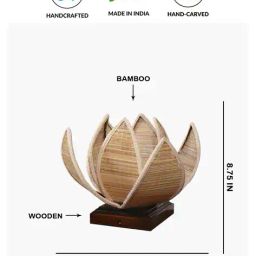 devansh Table Lamp with Lotus Bamboo Shade   image 4