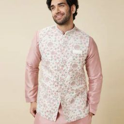manyavar Floral Print Nehru jacket image 4