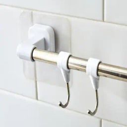 home centre Orion Medallion Adhesive Towel Bar with Hooks image 4