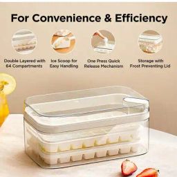 umai 2 Layer Ice Cube Trays with Storage Box image 4
