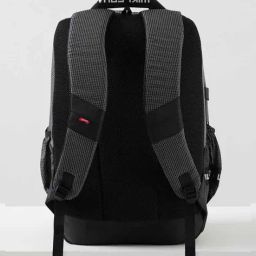 wiki Unisex Checked Backpack with Adjustable Straps image 4