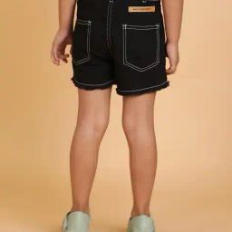 tales & stories Washed Regular Fit Shorts with Frayed Hem image 4