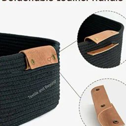 textile and beyond Rectangular Storage Organizer Foldable Basket  image 4