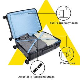aristocrat Men Typographic Print Trolley Bag with Number Lock image 4