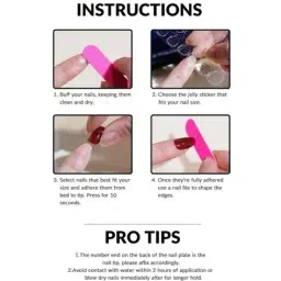 pink truck Set of 24 Artificial Reusable Nails  image 4