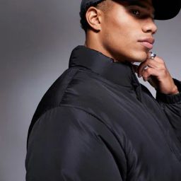 asos design Zip-Front Puffer Jacket image 4