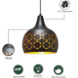 homesake Metal Cluster Lamp with Chandelier image 4