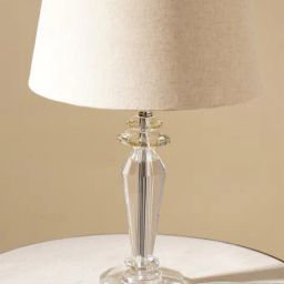 pure home and living Clear Kite Shaped Crystal Table Lamp Stand  image 4