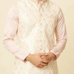 manyavar Men Regular Fit Nehru Jacket image 4