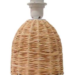 homesake Raffia Table Lamp with Fabric Shade image 4