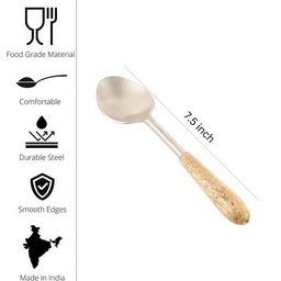 vareesha Set of 6 Matte Wooden Handle Cutlery Set image 4