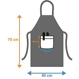 revexo Checked Apron with Patch Pocket image 4