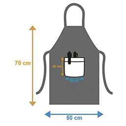 revexo Checked Apron with Patch Pocket image 4