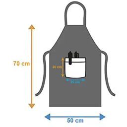 revexo Checked Apron with Patch Pocket image 4