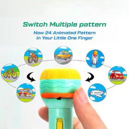 adkd Mini Projector Flashlight Torch Educational Toy with 3 Reels image 4