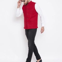 even Nehru Jacket with Insert Pockets image 5
