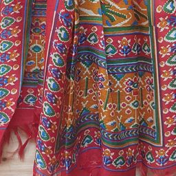 molcha by babita singh Abstract Print Dupatta with Tassels image 5