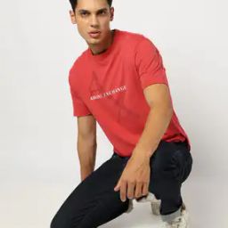 Men Brand Print Essential Regular Fit Crew-Neck T-Shirt-image-10