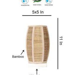 devansh Wood Dholak Table Lamp image 5