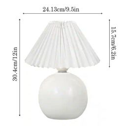 homesake Ceramic Table Lamp with Pleated Shade image 5