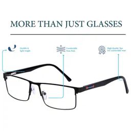 redex Men Rectangular Full-Rim Frame image 5