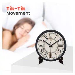 olive tree Table Clock Round Analog image 5