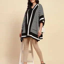 global republic Women Houndstooth Front-Open Shrug with Insert Pockets image 5