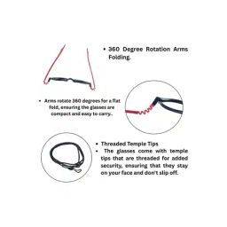 redex Men Rectangular Full-Rim Frames image 5