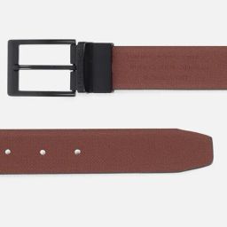 louis philippe Men Patterned Belt with Pin-Buckle Closure image 5