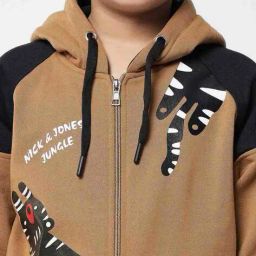 nick & jones Zip-Front Hoodie with Split-Kangaroo Pockets image 5