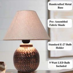 homesake Round Table Lamp with Shade image 5