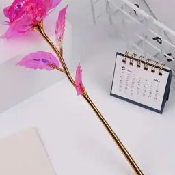 decor twist Set of 3 Plastic Artificial Forever Rose Flowers image 5