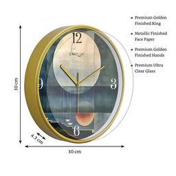 random Embossed Round-Shaped Dial Wall Clock image 5
