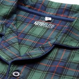 nite flite Men Checked Button-Front Shirt & Pyjamas Set image 5