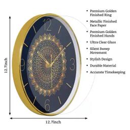 random Modern Round Wall Clock with Sweep Silent Movement image 5