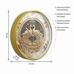 random 12 Inch Embossed Dial Wall Clock image 5