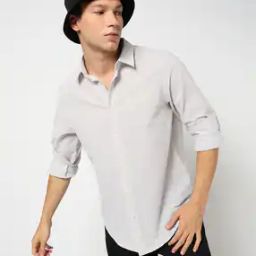 Men Full Sleeves Geometrical Seersucker Shirt-image-17