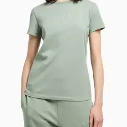 Women Logo Print Regular Fit Crew-Neck T-Shirt-image-10
