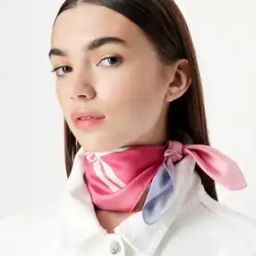 Logo Print Square Silk Scarf-image-39
