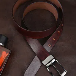 BuckleUp Men Textured Leather Slim Belt-image-84