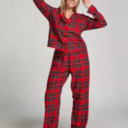 Checked Twill Shirt with Pyjamas & Eyemask-image-44