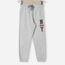 pink n blue Boys Typographic Print Joggers with Elasticated Waist image 1