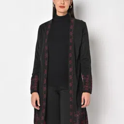 Intarsia Open-Front Shrug image 1