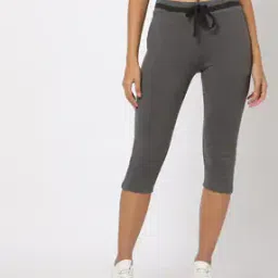 Heathered Capris with Drawstring Waist-image-3