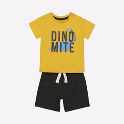 Printed T-shirt with Shorts Set-image-44