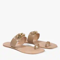 Embellished Toe-Ring Flat Sandals-52