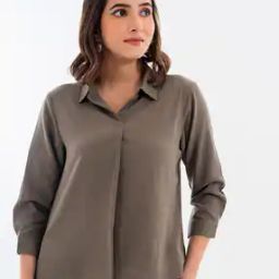 Spread Collar Shirt with Full Sleeves-image-58