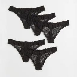 Women Pack of 5 Lace & Crochet Briefs-13