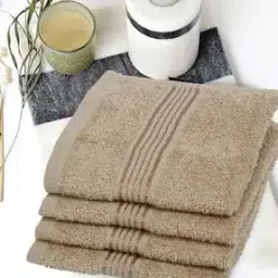 Set of 4 Quick-Dry Cotton Face Towels 11" x 11"-picture-8