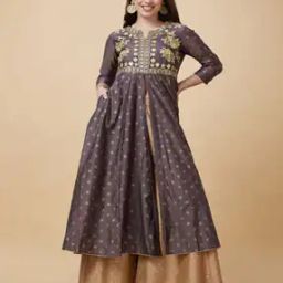 Embellished A-Line Kurta-image-92